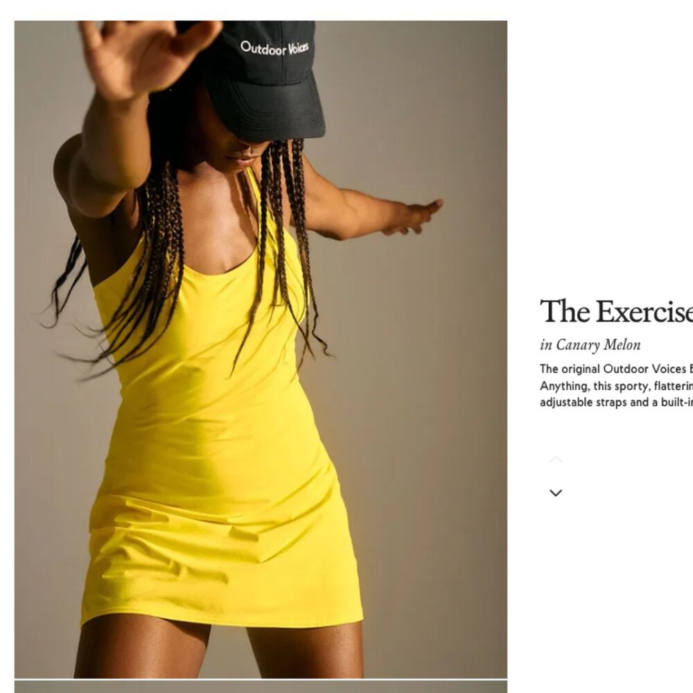 NWT Outdoor Voices The Exercise Dress Canary Melon